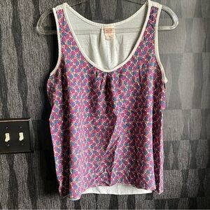 Mossimo tank top- floral hi lo xl